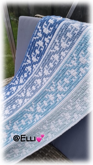 Häkelanleitung "Butterfly-Mosaik-Overlay"-Decke