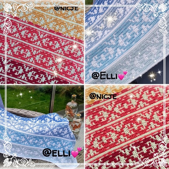 Häkelanleitung "Butterfly-Mosaik-Overlay"-Decke