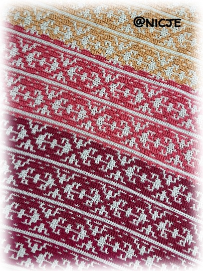 Häkelanleitung "Butterfly-Mosaik-Overlay"-Decke