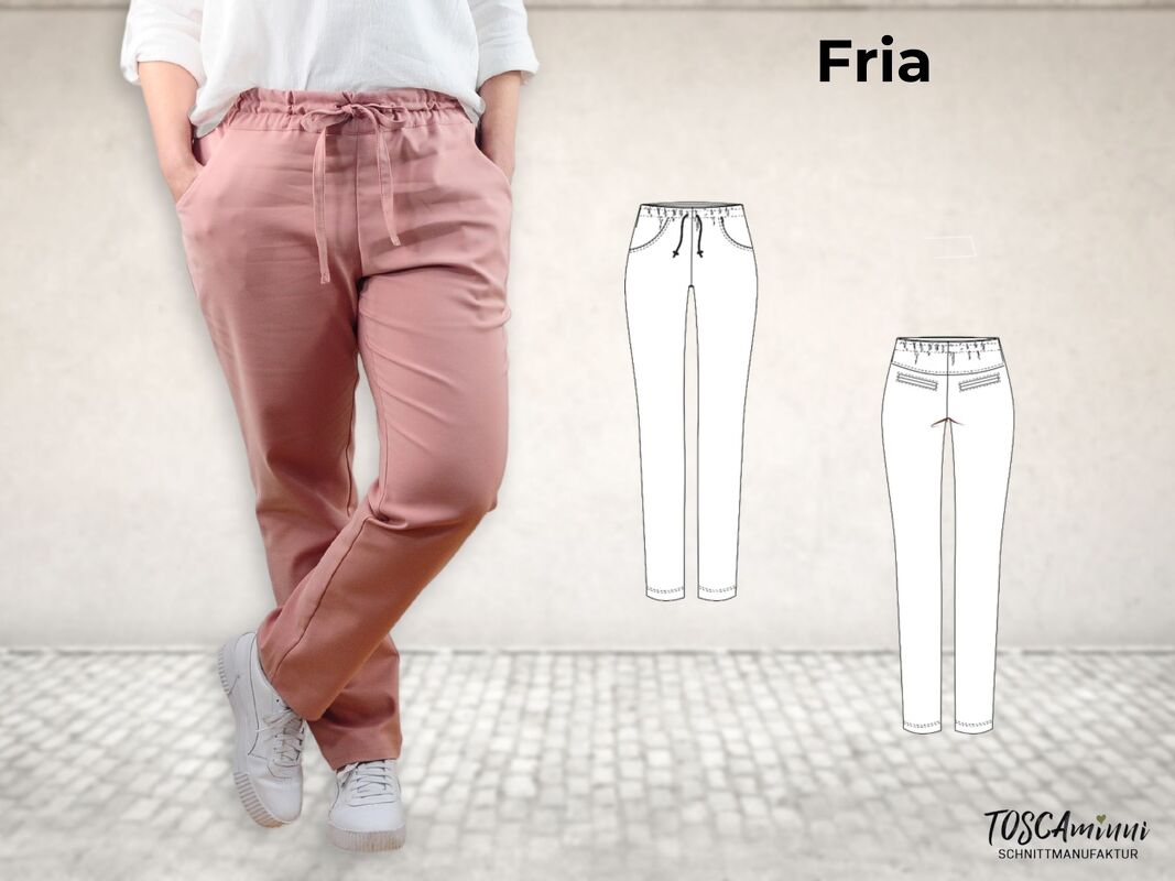 Chino-Hose Fria Gr. 34-54 Schnittmuster + Nähanleitung