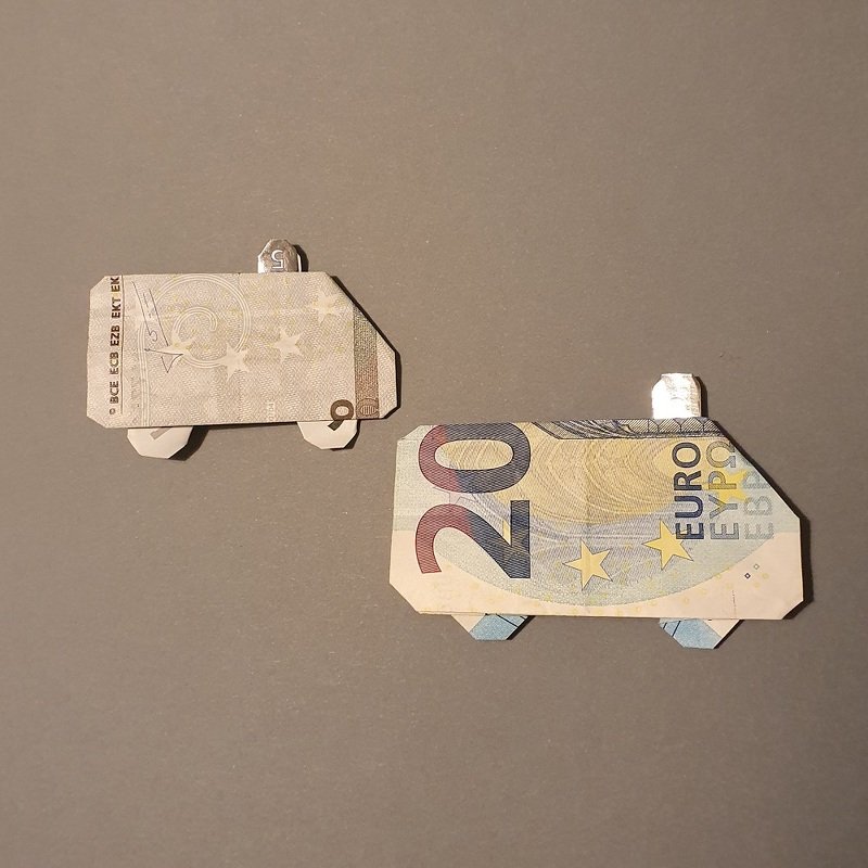 Origami Geldschein Polizeiwagen (**)