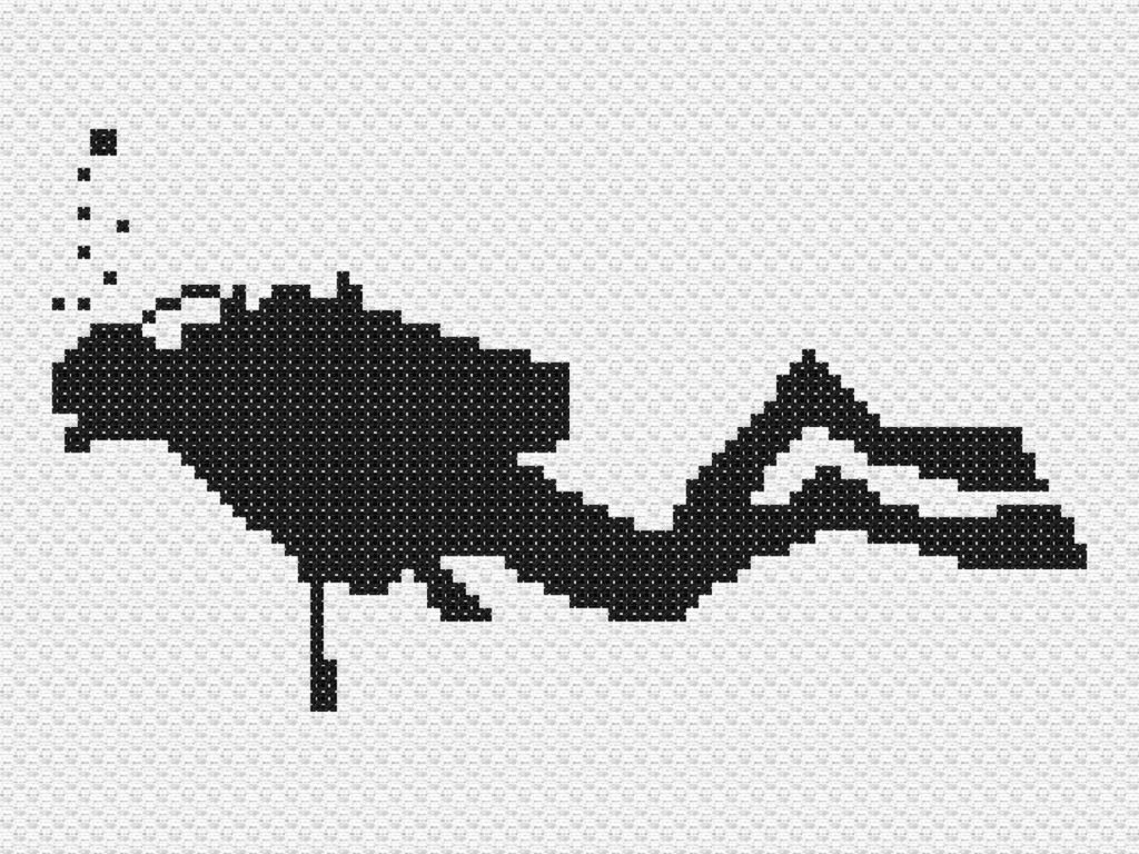 cross stitch pattern diver, easy and simple sports motif, PDF download