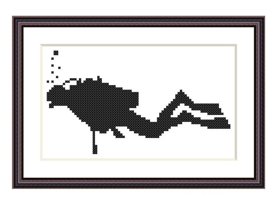 cross stitch pattern diver, easy and simple sports motif, PDF download - Image 2
