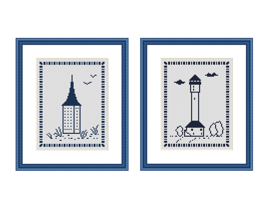 Kreuzstichvorlage Westturm und Alter Leuchtturm von Wangerooge, PDF - Bild 2