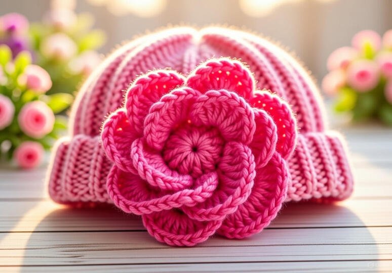 3D Crochet Flower – Rose Brooch Tutorial PDF + Video Tutorial English Only