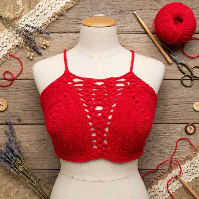 Crochet Bra Top Pattern + Video Tutorial (English Only) - Image 2