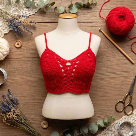 Crochet Bra Top Pattern + Video Tutorial (English Only)