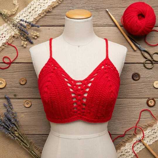 Crochet Bra Top Pattern + Video Tutorial (English Only)