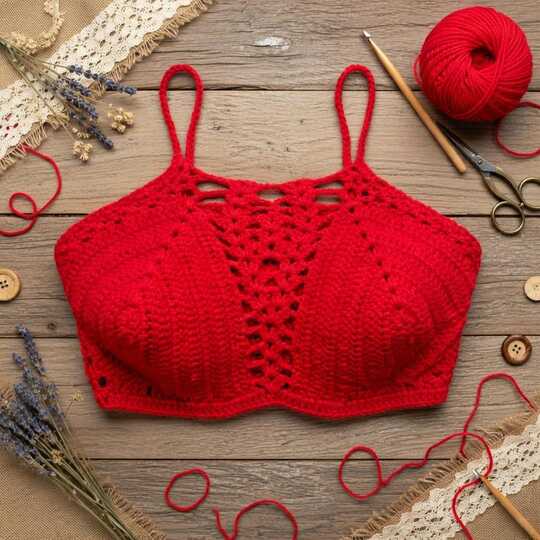 Crochet Bra Top Pattern + Video Tutorial (English Only)