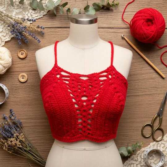 Crochet Bra Top Pattern + Video Tutorial (English Only)