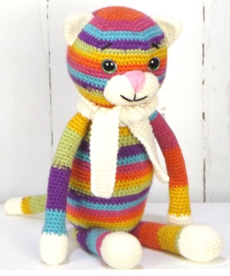 Häkelanleitung Katze "Rainbow"