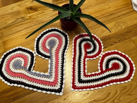 Häkeldecke Herz-lich