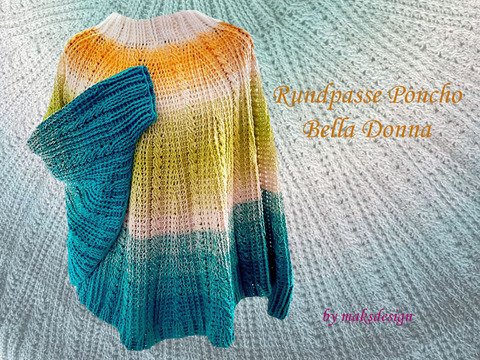 Häkelanleitung Rundpasse Poncho Bella Donna
