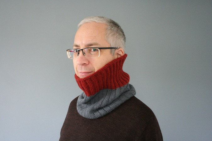 Base Camp cowl knitting pattern for a unisex modern cowl in 3 sizes