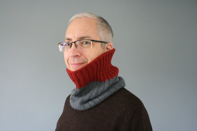Base Camp cowl knitting pattern for a unisex modern cowl in 3 sizes