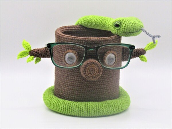 Häkelanleitung Brillenhalter - Brillenschlangenbox
