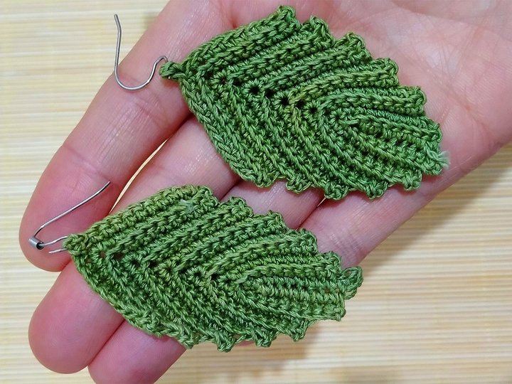 Häkelanleitung Blatt-Ohrringe • Boho Schmuck PDF + Video