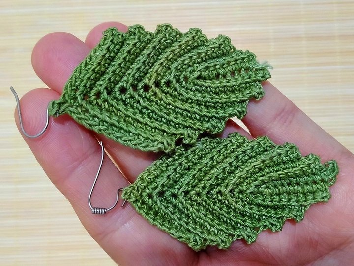 Häkelanleitung Blatt-Ohrringe • Boho Schmuck PDF + Video