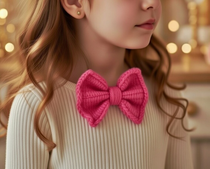 Crochet Bow Pattern PDF with Photo Tutorial & Video Tutorial