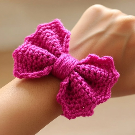 Crochet Bow Pattern PDF with Photo Tutorial & Video Tutorial