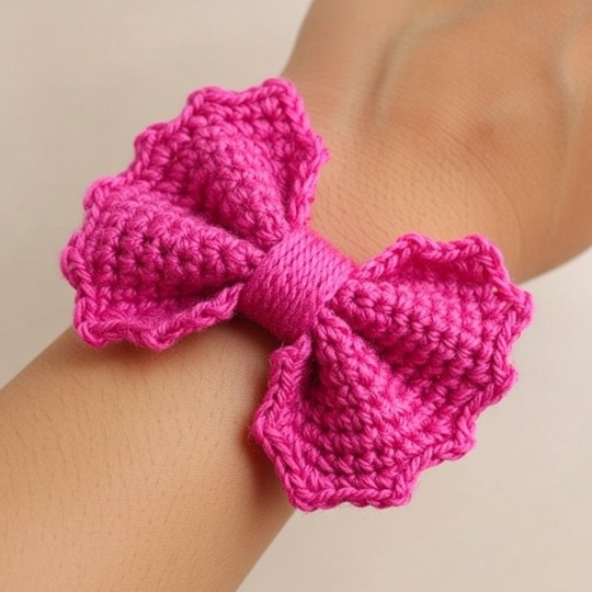 Crochet Bow Pattern PDF with Photo Tutorial & Video Tutorial