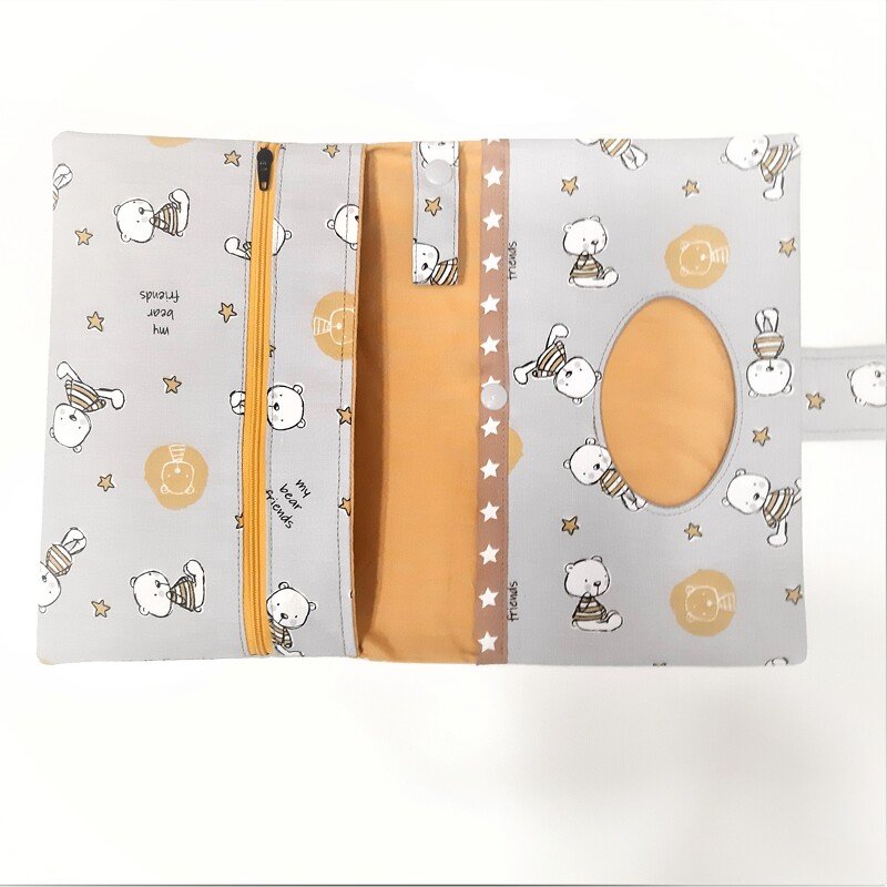 Windeltasche mit Feuchttücherfach Nähanleitung in deutsch und englisch - Bild 4