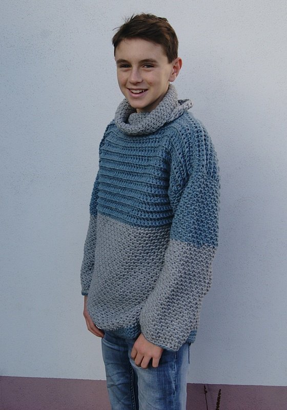 Häkelpulli HANDSOME (S/M, L/XL, leicht anzupassen) - Bild 2