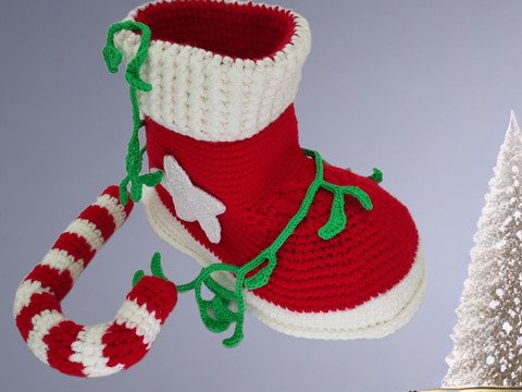 Der Nikolausstiefel - Häkelanleitung