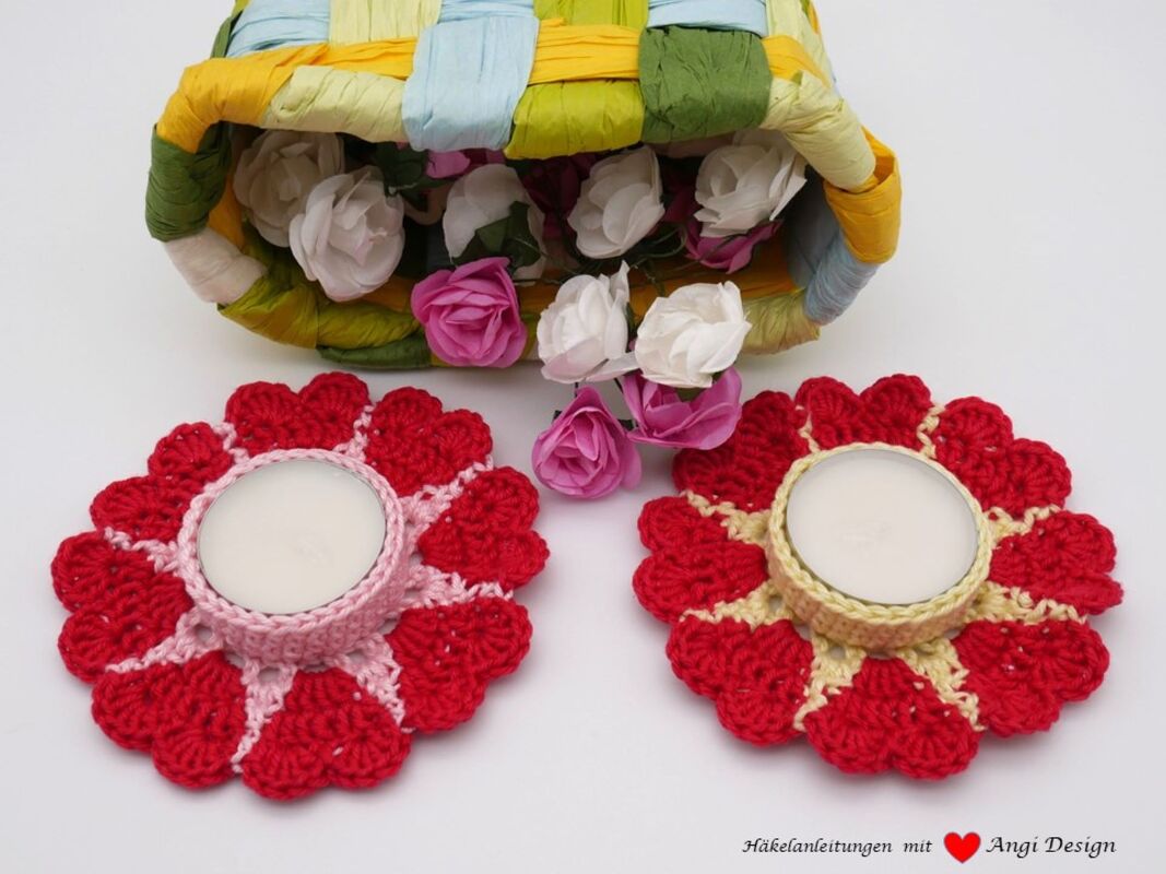 Teelichthalter mit Herzen