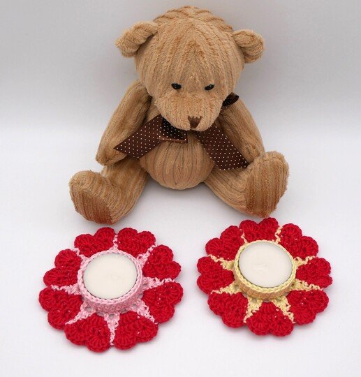 Teelichthalter mit Herzen