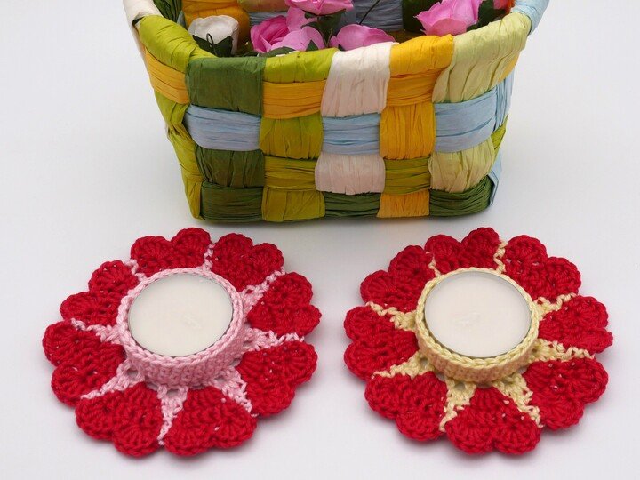 Teelichthalter mit Herzen