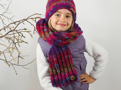 Strickanleitung Kindermütze mit Schal "Corvara" 763072