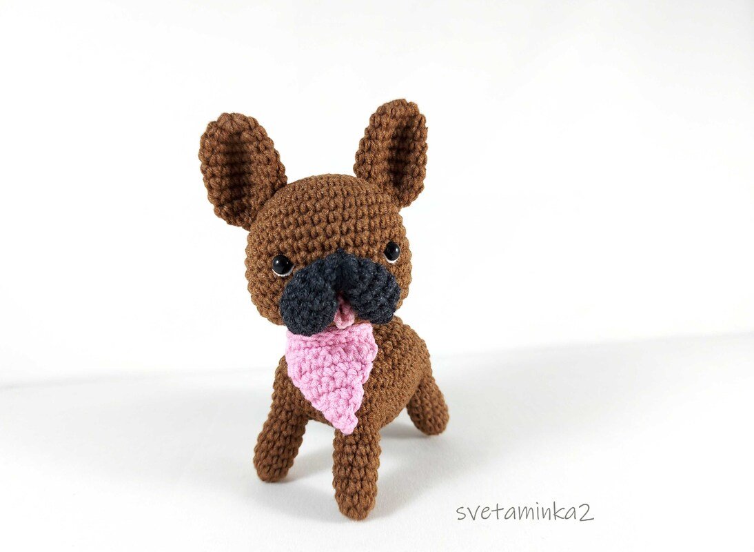 French Bulldog Crochet Pattern Amigurumi Bulldogge Dog Crochet Pattern ...