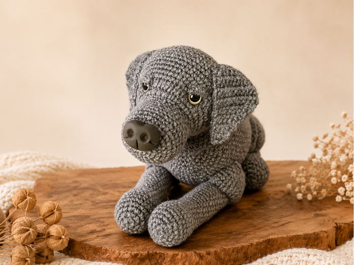 Häkelanleitung Labrador liegend Amigurumi Hund