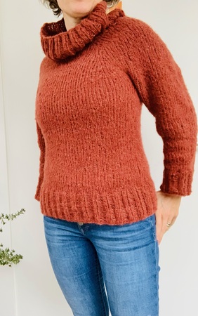 knitting pattern for a turtleneck sweater top down seamless