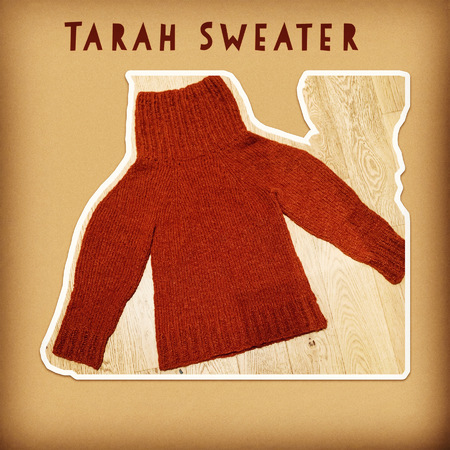 Top down turtleneck sweater pattern top