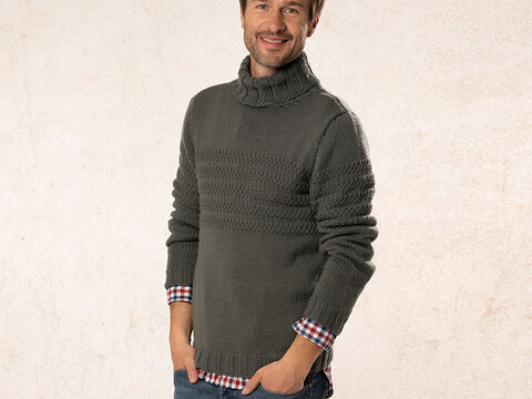 Strickanleitung Herrenpullover "Mali" 763014