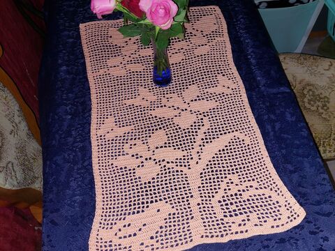 Tischläufer Frühling Häkelanleitung