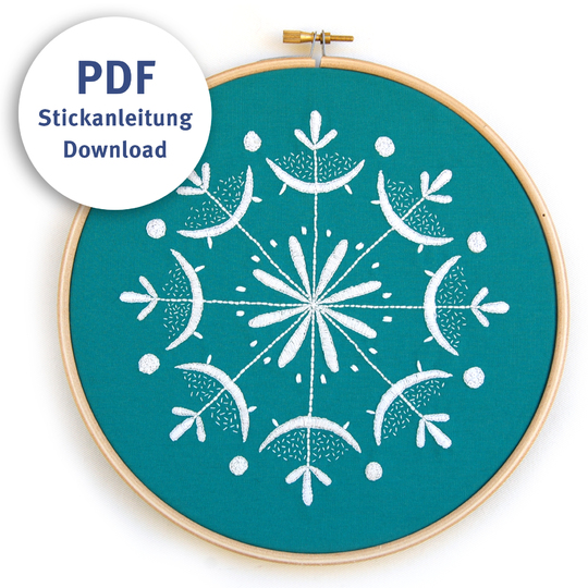 Embroidery Pattern Snowflake Mandala
