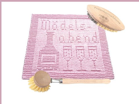 Strickmotiv Deckchen „ Mädelsabend “ Spüli Spültuch Waschlappen Anleitung