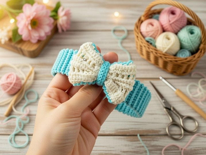 Crochet Bow Headband Pattern – PDF Download + Video Tutorial