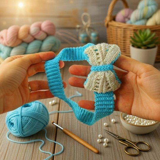 Crochet Bow Headband Pattern – PDF Download + Video Tutorial