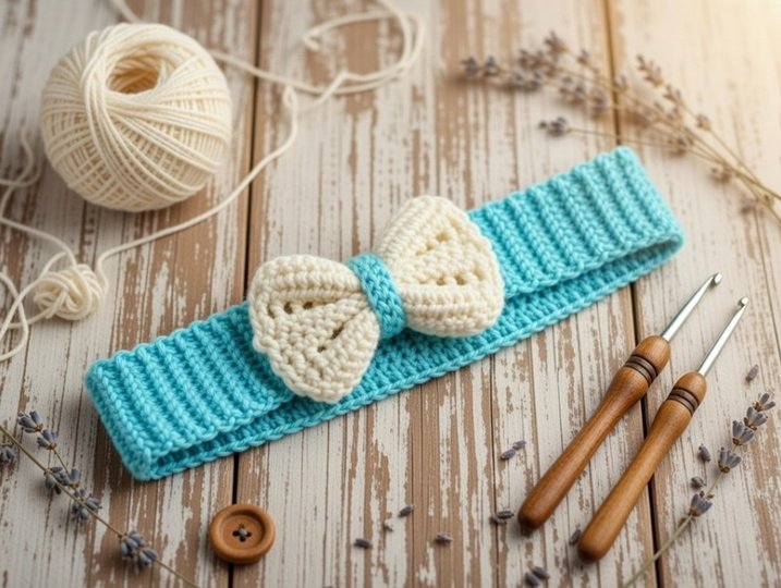 Crochet Bow Headband Pattern – PDF Download + Video Tutorial