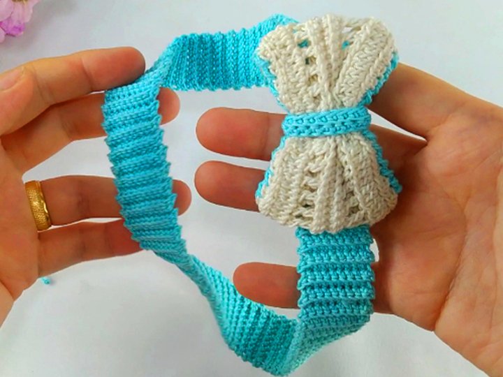 Häkelmuster Stirnband mit Schleife – PDF Anleitung + Video Tutorial