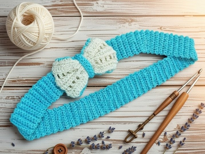 Häkelmuster Stirnband mit Schleife – PDF Anleitung + Video Tutorial