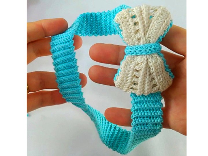 Häkelmuster Stirnband mit Schleife – PDF Anleitung + Video Tutorial