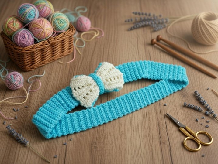 Häkelmuster Stirnband mit Schleife – PDF Anleitung + Video Tutorial