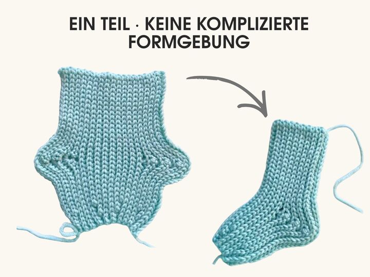 Häkelanleitung Babysocken – Rippenstruktur – 3 Größen