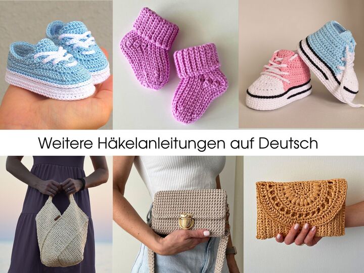 Häkelanleitung Babysocken – Rippenstruktur – 3 Größen