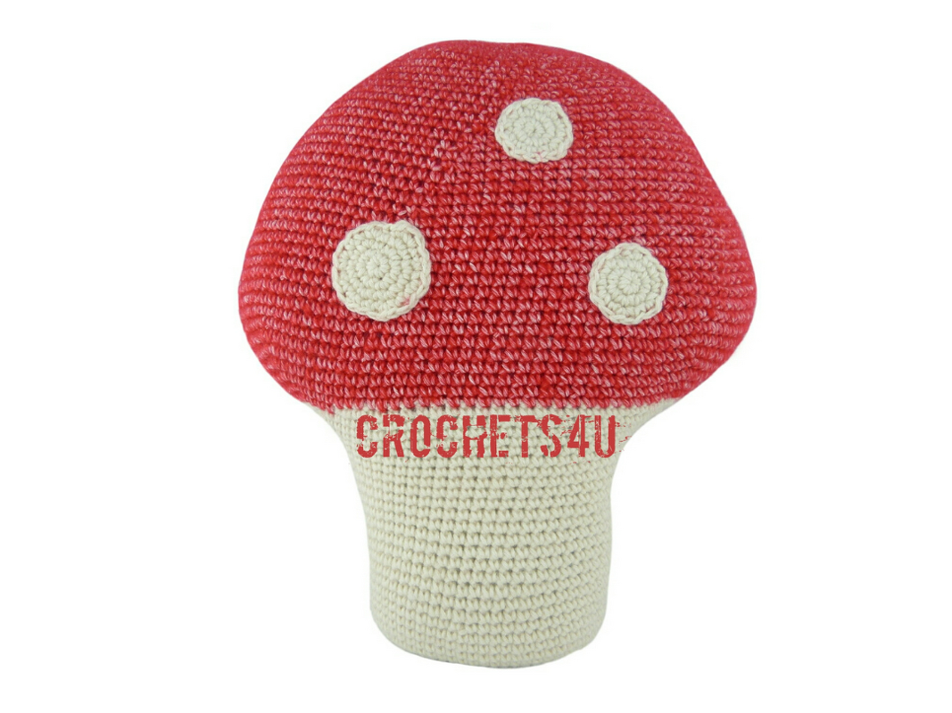crochet pattern mushroom in 1 piece